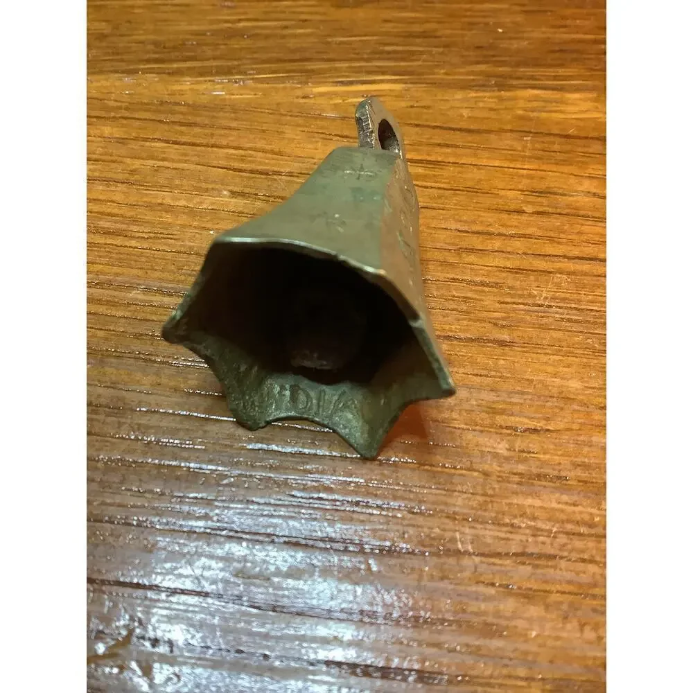 Vintage Miniature Brass Cast iron Christmas Bells Handmade Primitive India